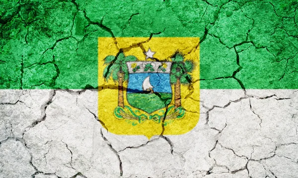 Bundesstaat Rio Grande Norte Bundesstaat Brasilien Flagge Auf Trockenem Boden — Stockfoto