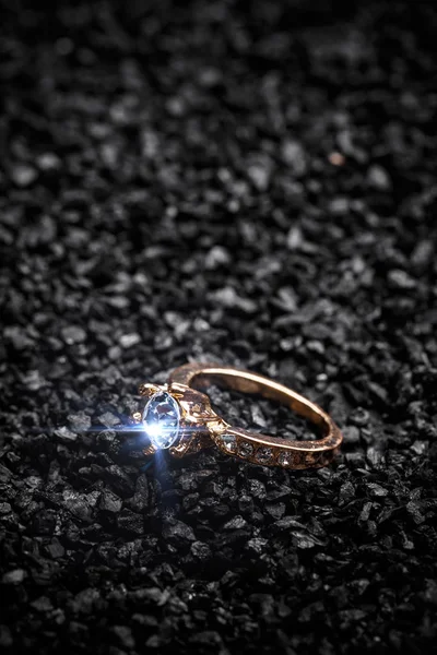 Anillo Decorado Con Cristal Espacio Para Texto — Foto de Stock