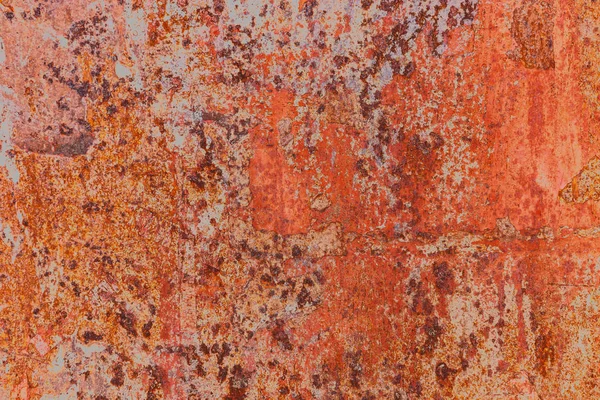Текстура Старого Красного Окрашенного Металла Ржавчиной — стоковое фото