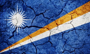 Cumhuriyeti kuru toprak zemin doku zemin üzerine Marshall Adaları bayrağı