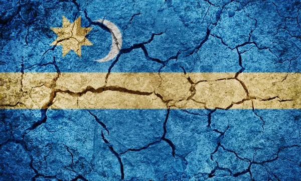 Kuru toprak zemin doku arka plan, alt grup Macar kişi Romanya'da yaşayan Szekely bayrağı