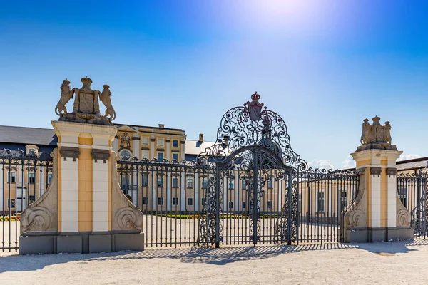 Das Eingangstor Des Huillier Coburg Palais Edeleny Ungarn — Stockfoto