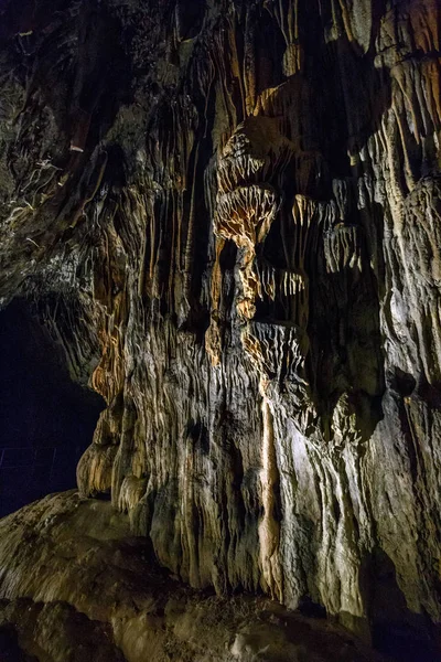 Macchia Irregolare Gocciolamento Stalattite Grotta Stagmite — Foto Stock