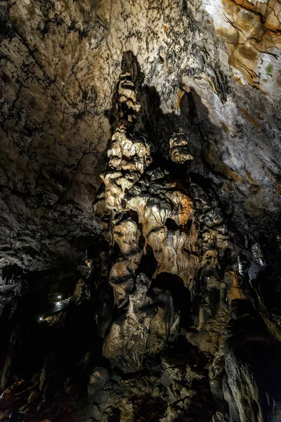 Печери Aggtelek Угорщина Також Називається Baradla Domica Печери Dripstone Стовпець — стокове фото
