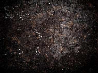 Çizikler ve çatlaklar, koyu arka plan ile metal doku