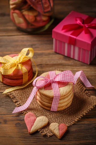 Biscotti Forma Cuore San Valentino — Foto Stock