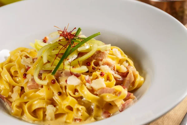 Makaron Carbonara — Zdjęcie stockowe