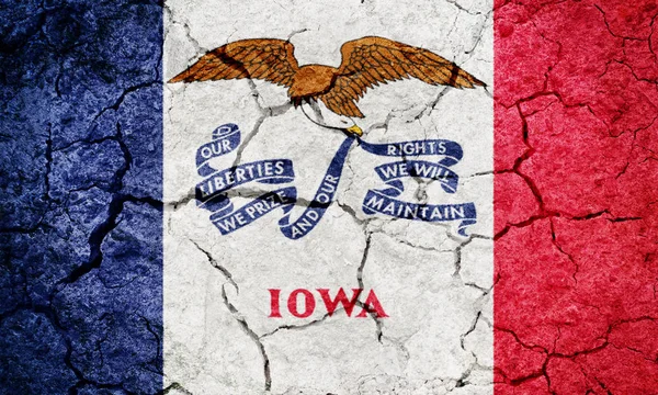État du drapeau de l'Iowa — Photo