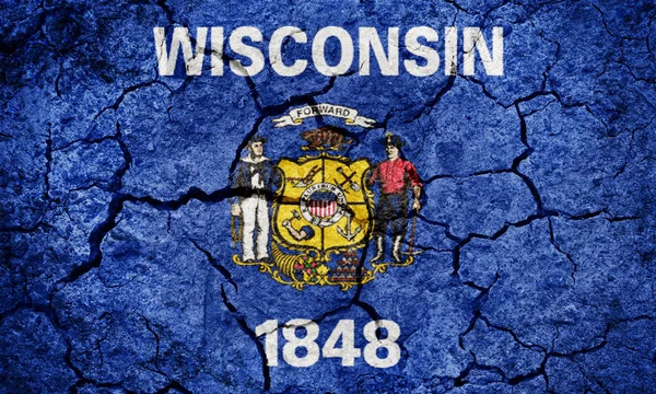 Vlag van de staat wisconsin — Stockfoto