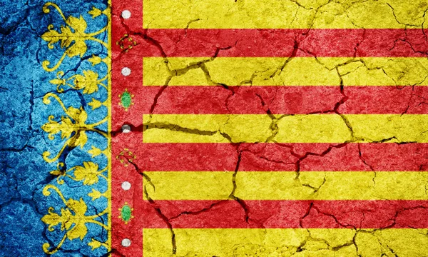 Valencianska gemenskapen flagga — Stockfoto