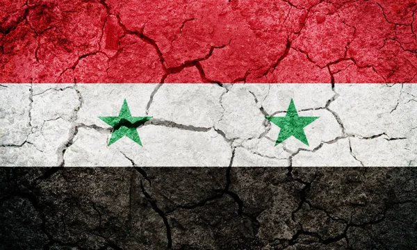 Прапор Сирійська Арабська Республіка Стокове Зображення