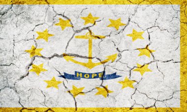 rhode Island Eyalet ve providence tarlaları bayrağı 