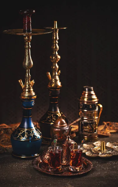Té turco en vasos tradicionales — Foto de Stock