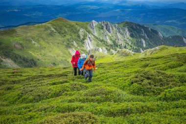 Bir hikking gün aile