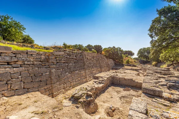 City walls in the ruins of Troy — Stock Photo, Image