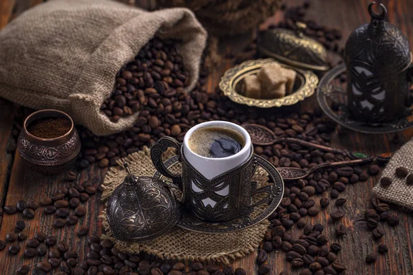 Tradiční turecká káva — Stock fotografie
