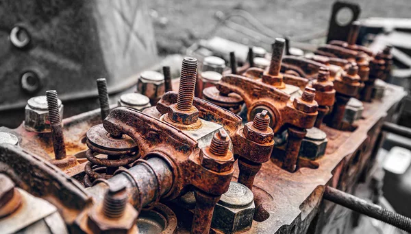 Rusty vznětový motor — Stock fotografie