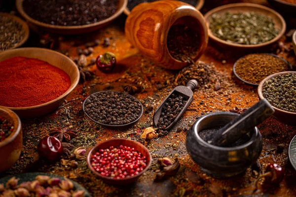 Spices and seasonings — Stock Photo, Image