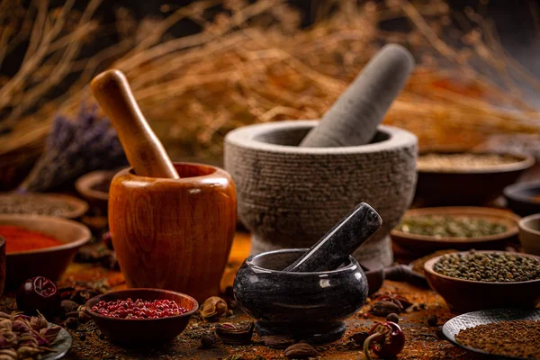 Indiska kryddor urval — Stockfoto