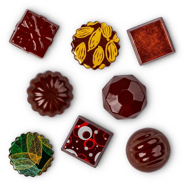 Čokoládové lanýže sortiment — Stock fotografie