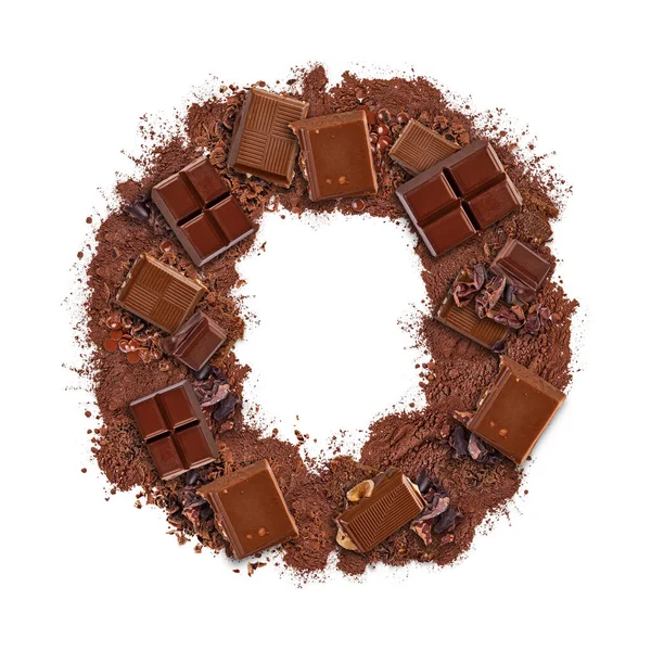 チョコレートバー製の手紙O — ストック写真