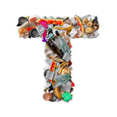 Çöpten yapılmış T harfi