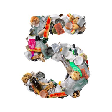 Çöpten yapılmış 5 numara.