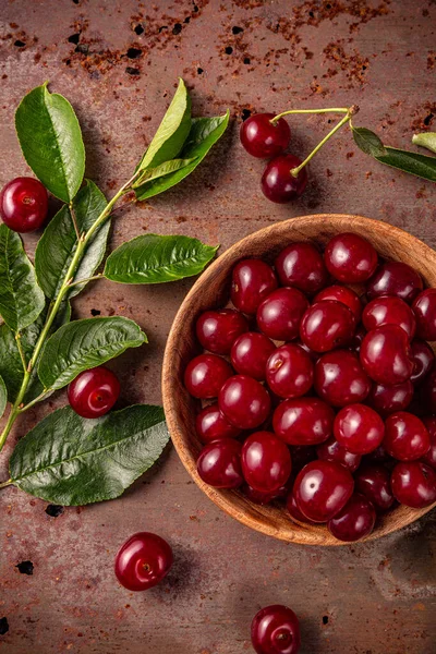 Freshly picked cherries — Stock Photo, Image