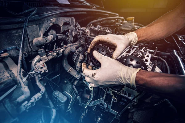 Reparação e manutenção de automóveis composição . — Fotografia de Stock