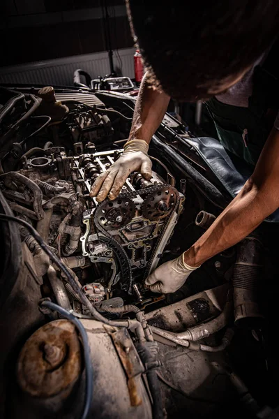Concetto di riparazione auto — Foto Stock