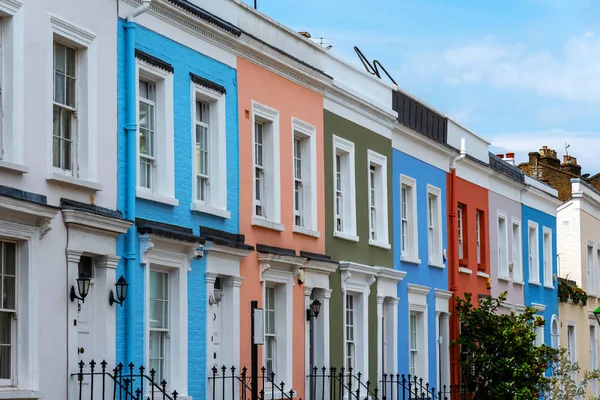 Maisons Série Colorées Vues Notting Hill Londres — Photo