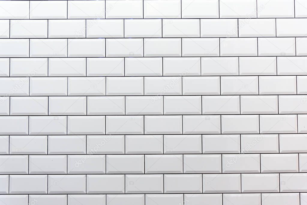 Background from a clean white tiled wall