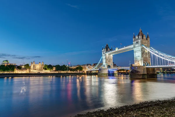 Tower Bridge Tower London Nocy — Zdjęcie stockowe