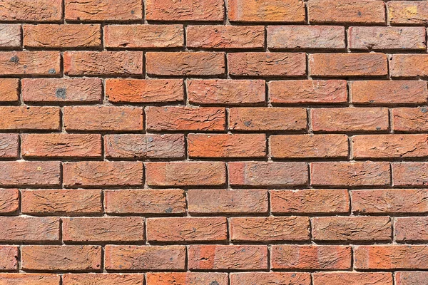 Sfondo Muro Mattoni Uniformemente Rosso — Foto Stock