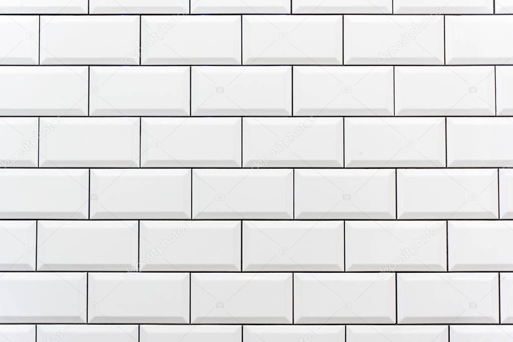 Background from a white tiled wall