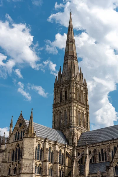 Věž Katedrály Salisbury Nejvyšší Anglii — Stock fotografie