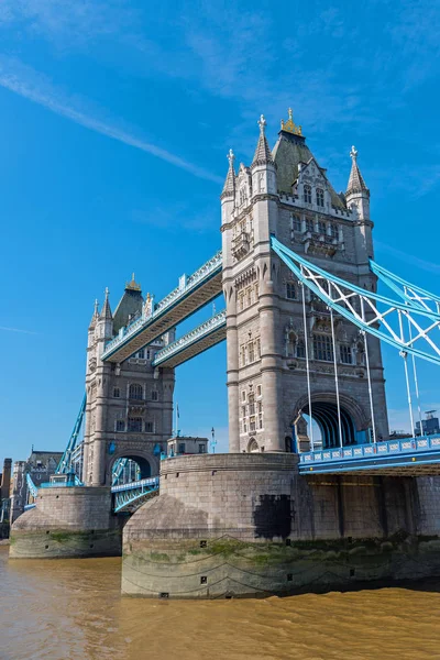 Słynny Tower Bridge Londynie Wielkiej Brytanii Słoneczny Dzień — Zdjęcie stockowe