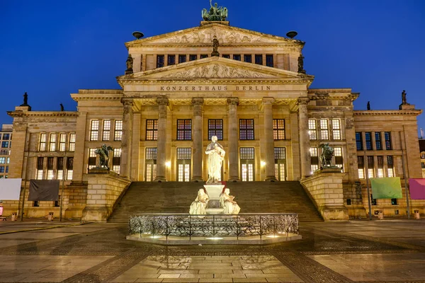 Salão Concertos Gendarmenmarkt Berlim Noite — Fotografia de Stock