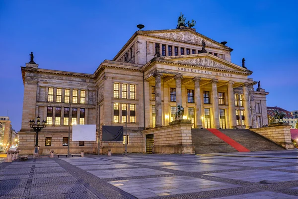 Konzerthaus Gendarmenmarkt Berlíně Noci — Stock fotografie