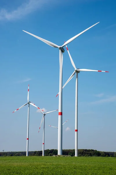 Centrales Eólicas Los Campos Vistos Alemania Rural — Foto de Stock