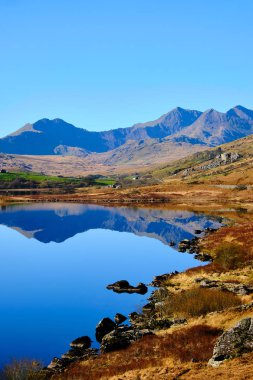 Landscape in the Snowdonia National Park in Wales, Great Britain clipart
