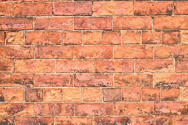 Background Old Rugged Orange Brick Wall — Stock Photo, Image