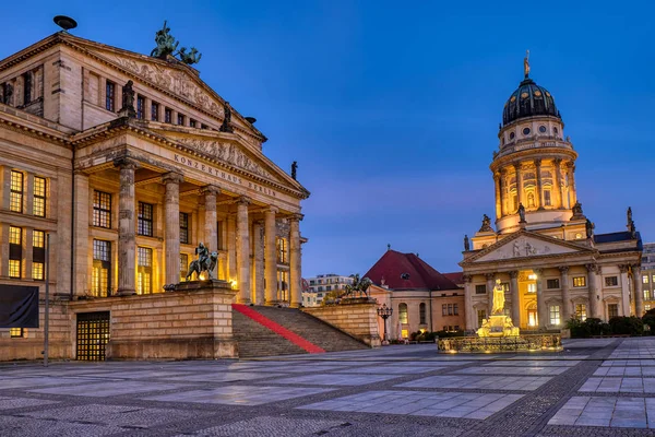 Der Wunderschöne Gendarmenmarkt Berlin Morgengrauen — Stockfoto