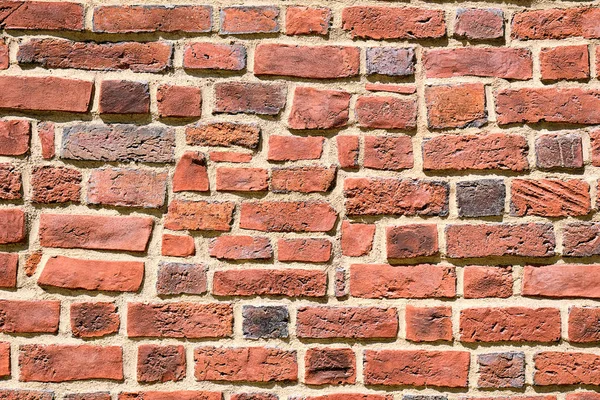 Background Irregular Red Brick Wall — Stock Photo, Image