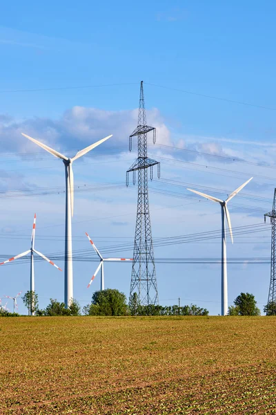 Електрогенератори Вітроенергетика Бачили Німеччині — стокове фото