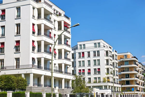 Moderno Apartamento Branco Casas Bairro Prenzlauer Berg Berlim — Fotografia de Stock