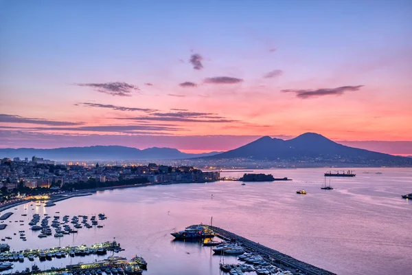 Soluppgång Över Neapelbukten Italien — Stockfoto