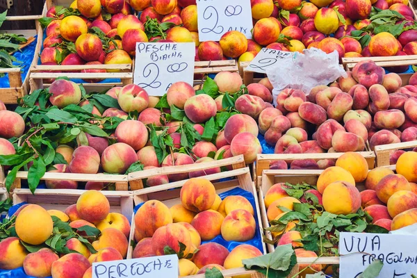 Peaches Nectarines Sale Market — Stock Photo, Image
