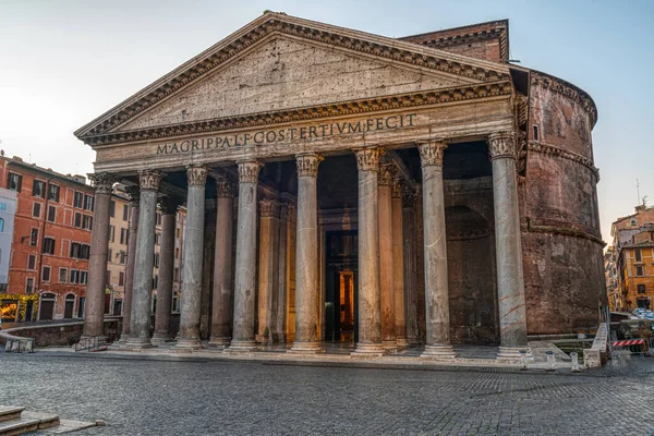 Pantheon Rome Early Morning People — Stock Photo, Image