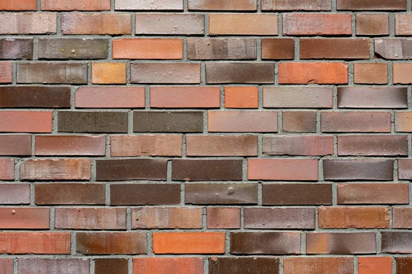 Sfondo Muro Mattoni Con Diverse Sfumature Rosso — Foto Stock